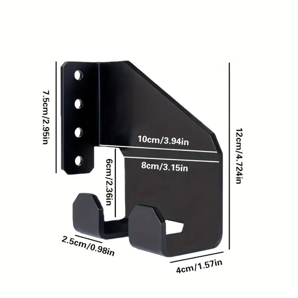 Chainsaw Holder, 2 Pack Heavy-Duty Chainsaw Wall Mount Bracket, Chainsaw Hanger Pads for Garage Organization, Storage Organizer - Black โ image 4