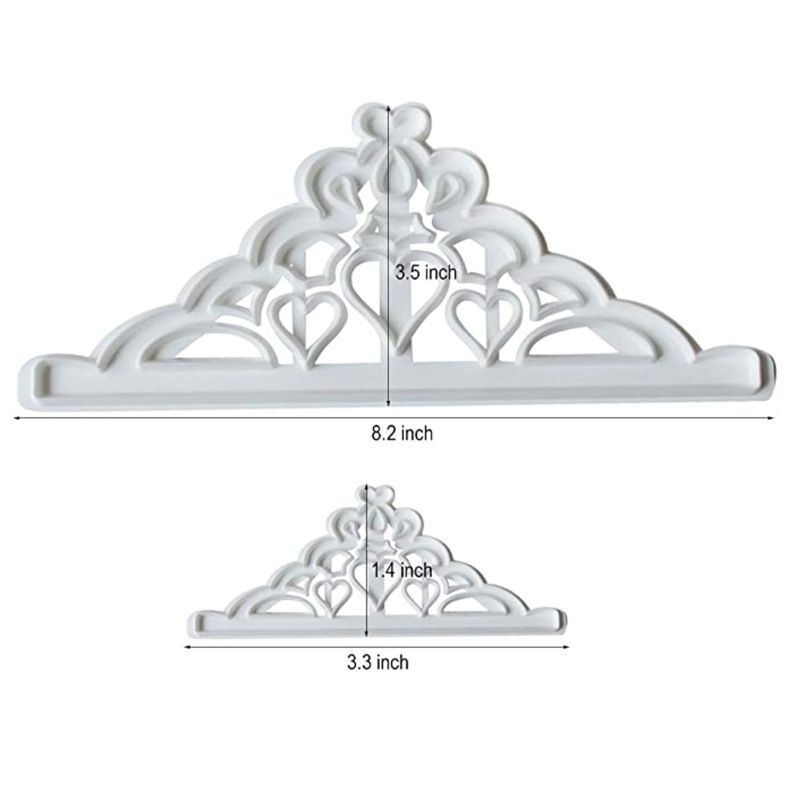 2 Pcs Crown Cookie Cutters Set Cutter Crown and Princess Crown Mold Cupcake Decorating Gumpaste Mould โ image 4