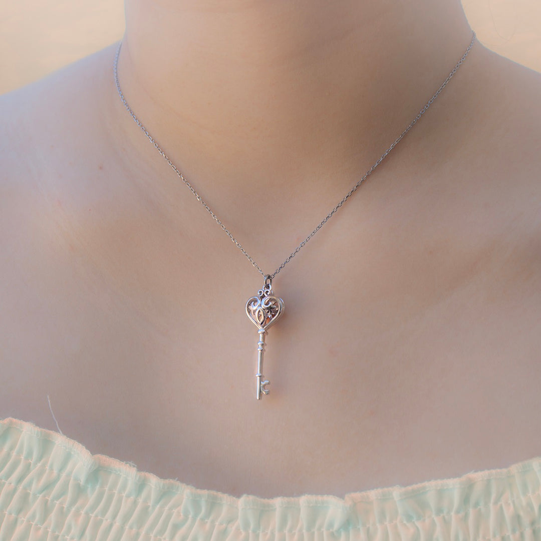 Gift Box - Key White Gold Aroma Necklace + Purify Oil Blend โ image 3
