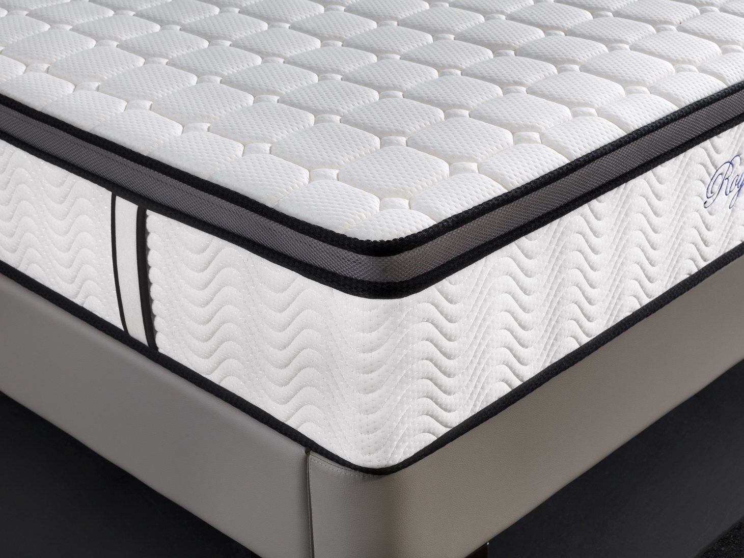 Ergopedic Mattress 5 Zone Latex Pocket Spring Mattress In A Box 30cm - Double - White Grey Black โ image 5