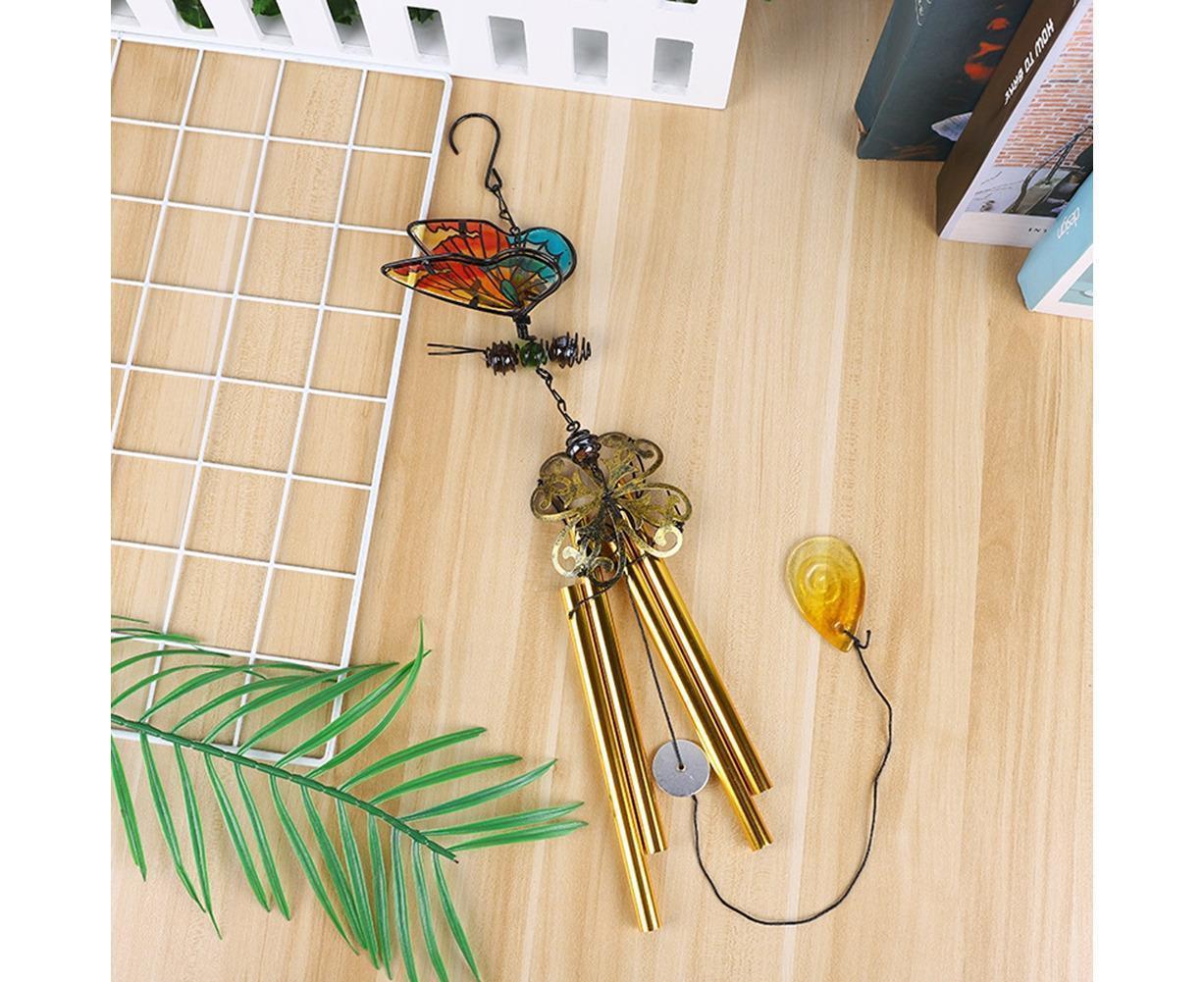 Colorful Butterfly Pendant Wind Chimes Indoor Outdoor Porch Balcony Garden Decor-Blue — image 5