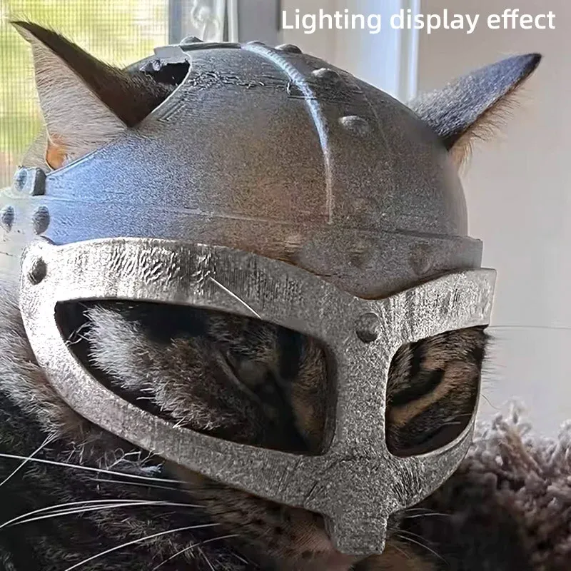 Cat Helmet Decorative Headwear Costume Mask Funny Pet Cap Photography Display - S โ image 5