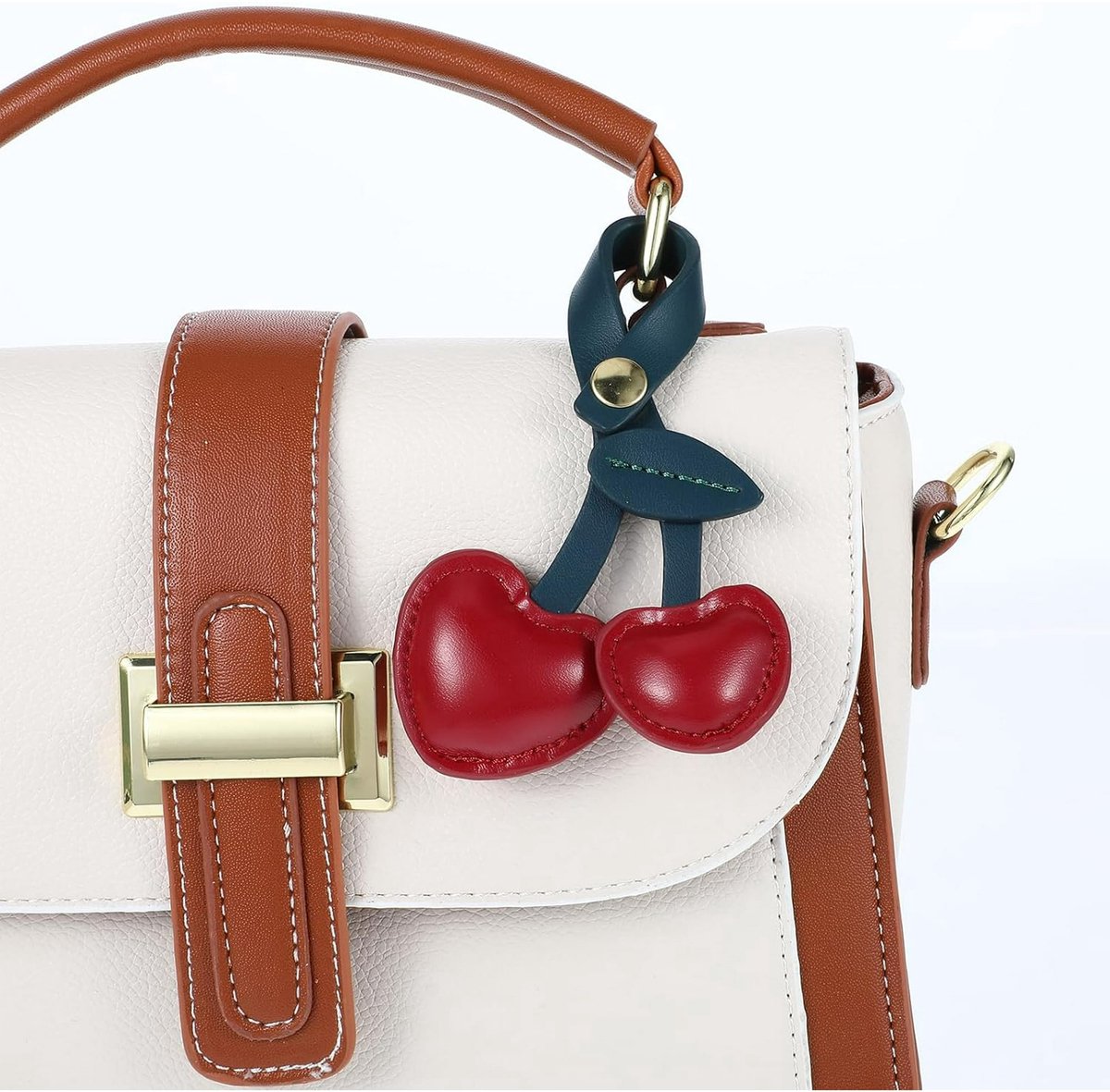 Bag Charms - Cute Leather Cherry Shape Pendant PU Cherry Bag Charms - for Bags - Suitable for Women and Girls โ image 3