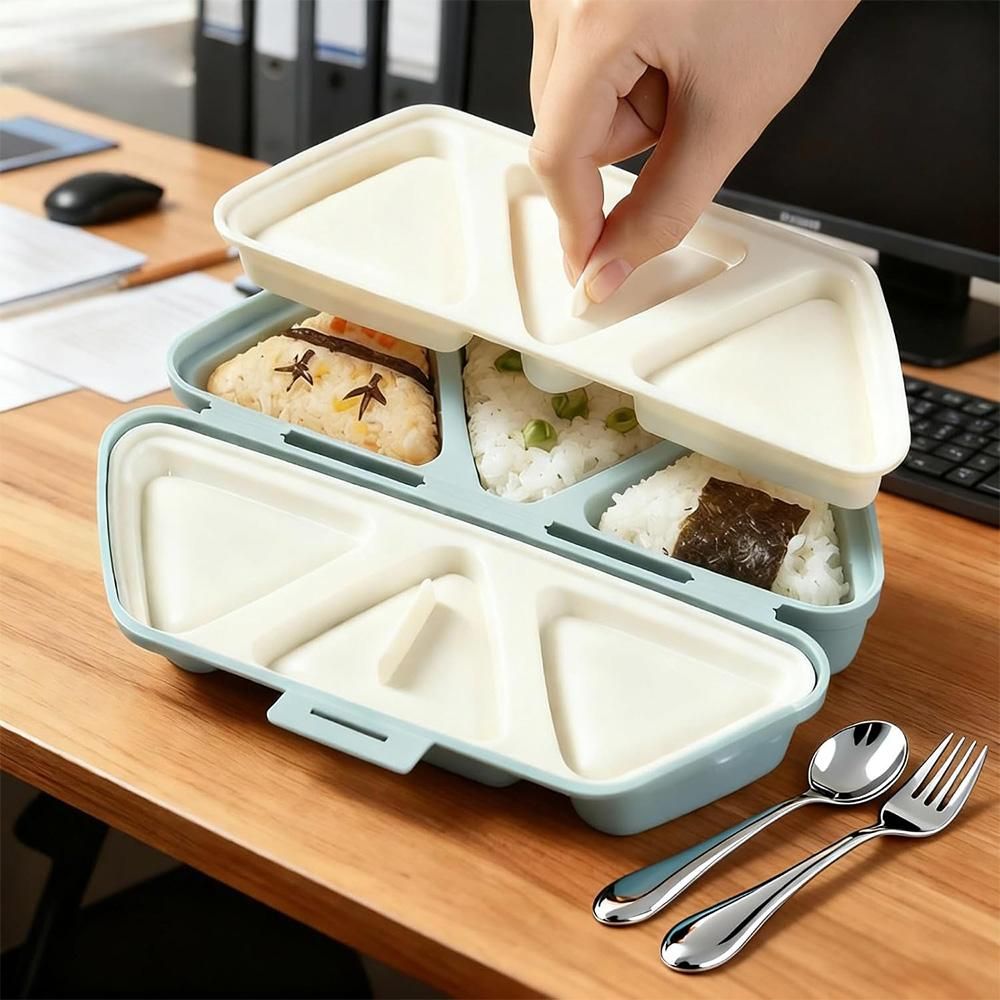Foldable Japanese Rice Ball Mold Bento Maker Set with Spoon and Fork โ image 5