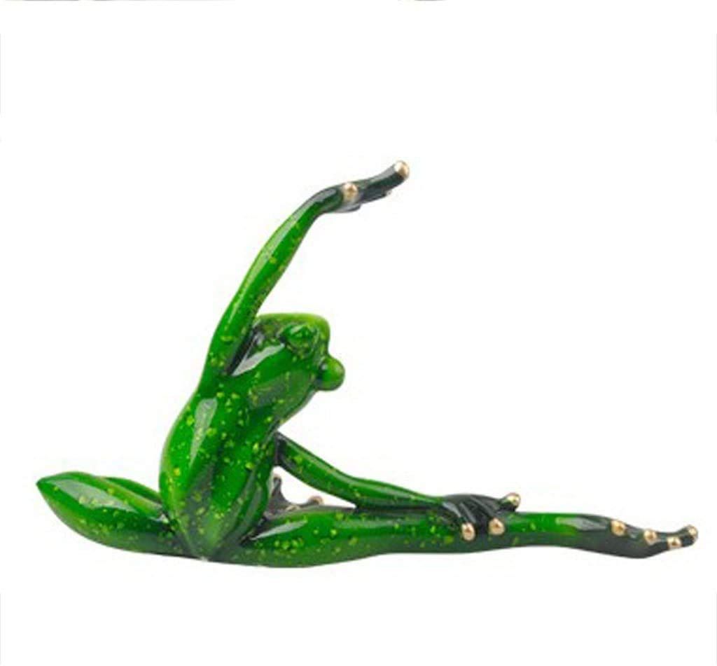 Frog Figurine 3D Yoga Frog Statue Funny Creative Desktop Ornament for Office Home Decoration Resin Material — image 5