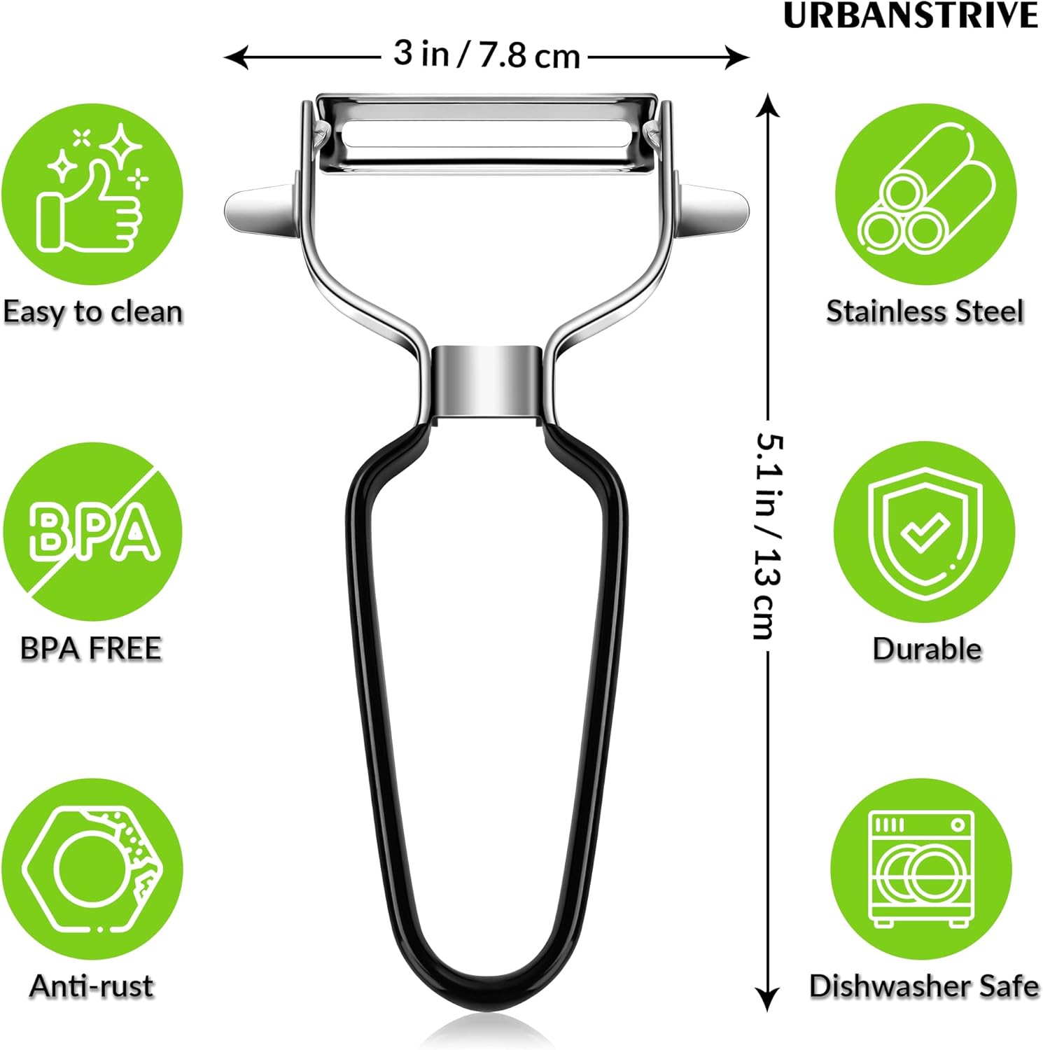 Stainless Steel Y Shaped Vegetable Peelers For Kitchen, Heavy Duty Potato Peeler Hand, Fruit Peeler Veggie Peeler, Kitchen Food Peelers, Comfortable Handle โ image 2