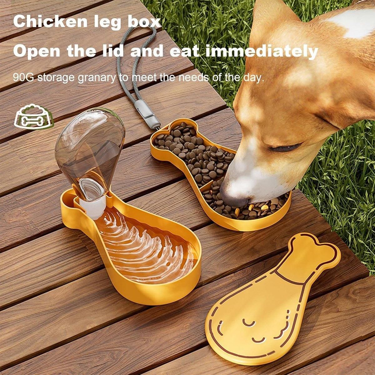 Portable Pet Water Bottle Outdoor Feeder Dual Purpose Drinking Travel Use - White โ image 6
