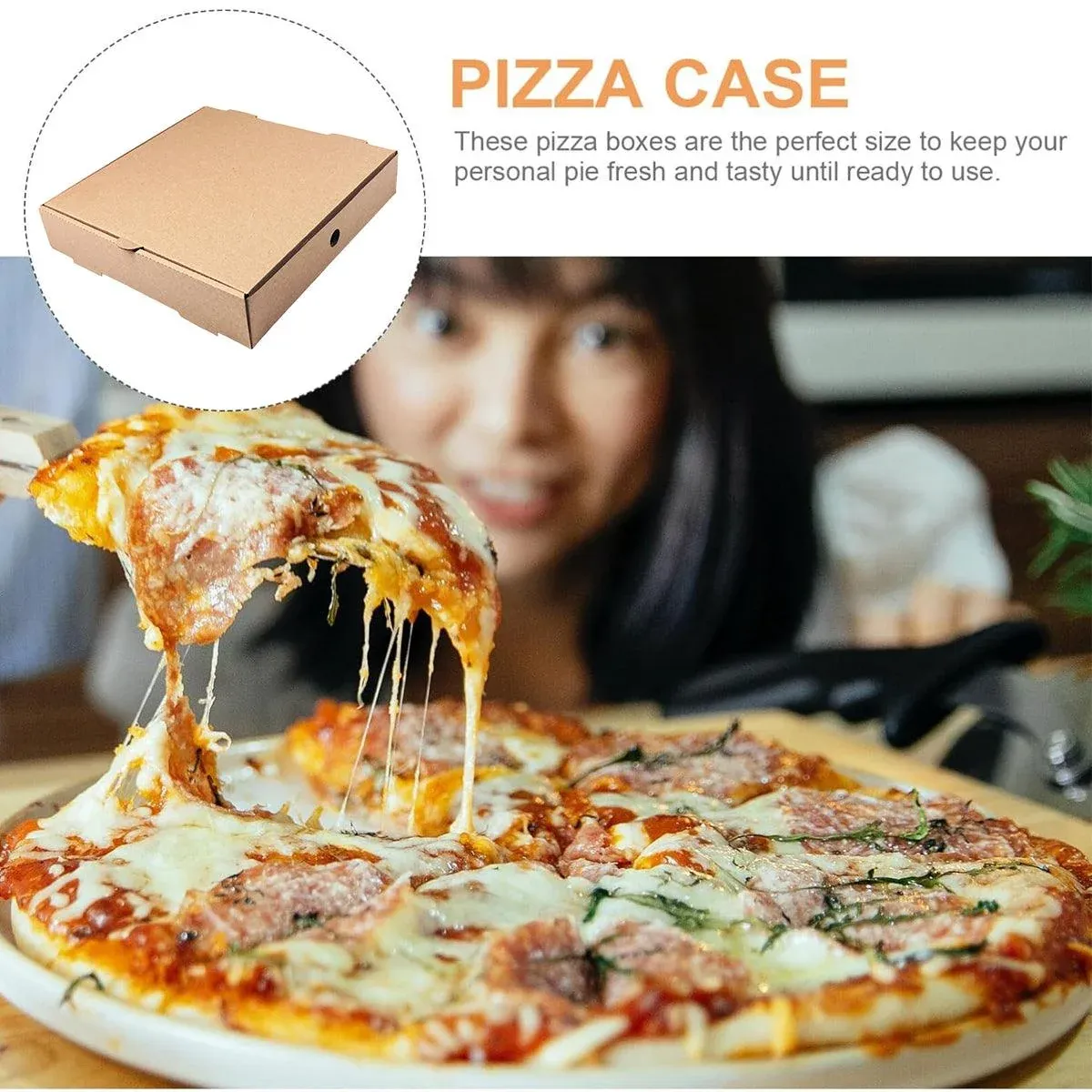 50pcs 12 Inch Pizza Boxes Disposable Cardboard Takeaway Packaging Storage Boxes — image 6
