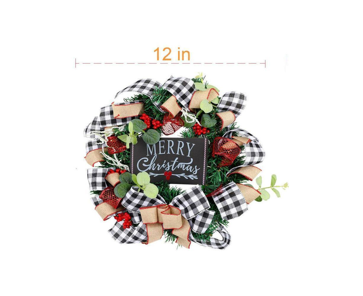Christmas Wreath for Car, Truck or Festival Decoration LED Artificial Christmas Car Wreath - 25cm — image 3