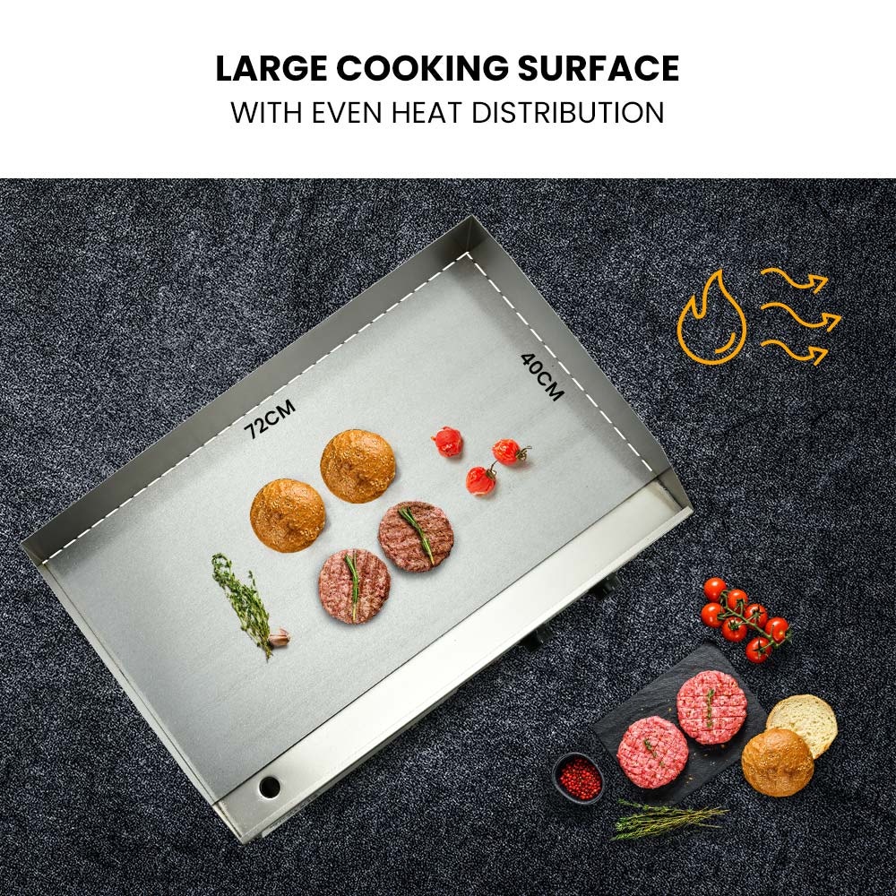 THERMOMATE Commercial Electric Griddle TH-G05, 4400W 73x37cm Flat Cooking Surface โ image 3