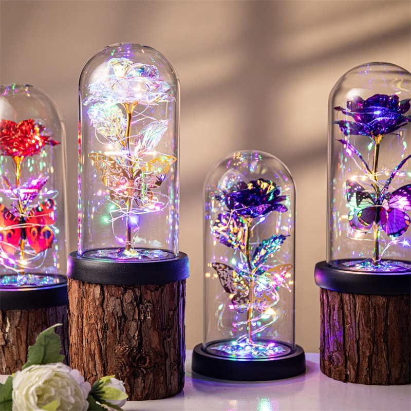 Purple & Silver Butterfly Lantern - Festive Decorative LED Light — image 5