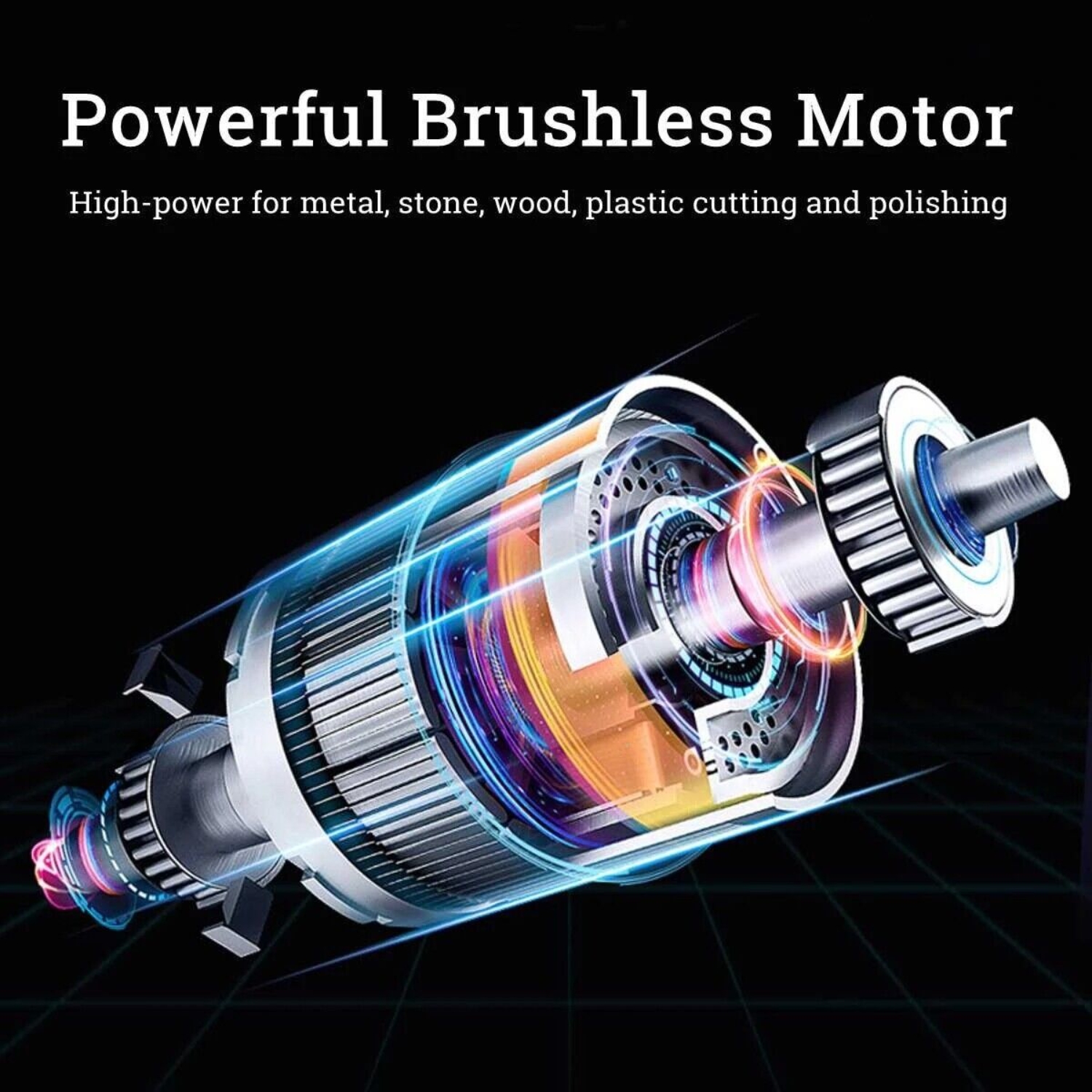 Brushless Cordless Angle Grinder With 2x Li-ion Battery Charger 125mm Combo Kit — image 5