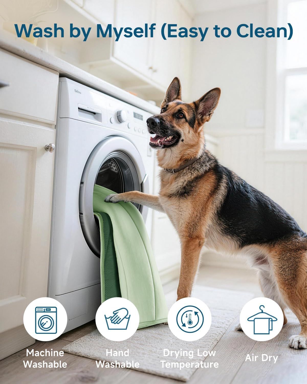 Cooling Mat for Cats, 36"x23" Self-Cooling Dog Bed with Arc-Chill Technology 3.0(QMAX>0.5), Non-Slip Washable Pet Cooling Pad for Small & Medium Dogs, Indoor — image 5