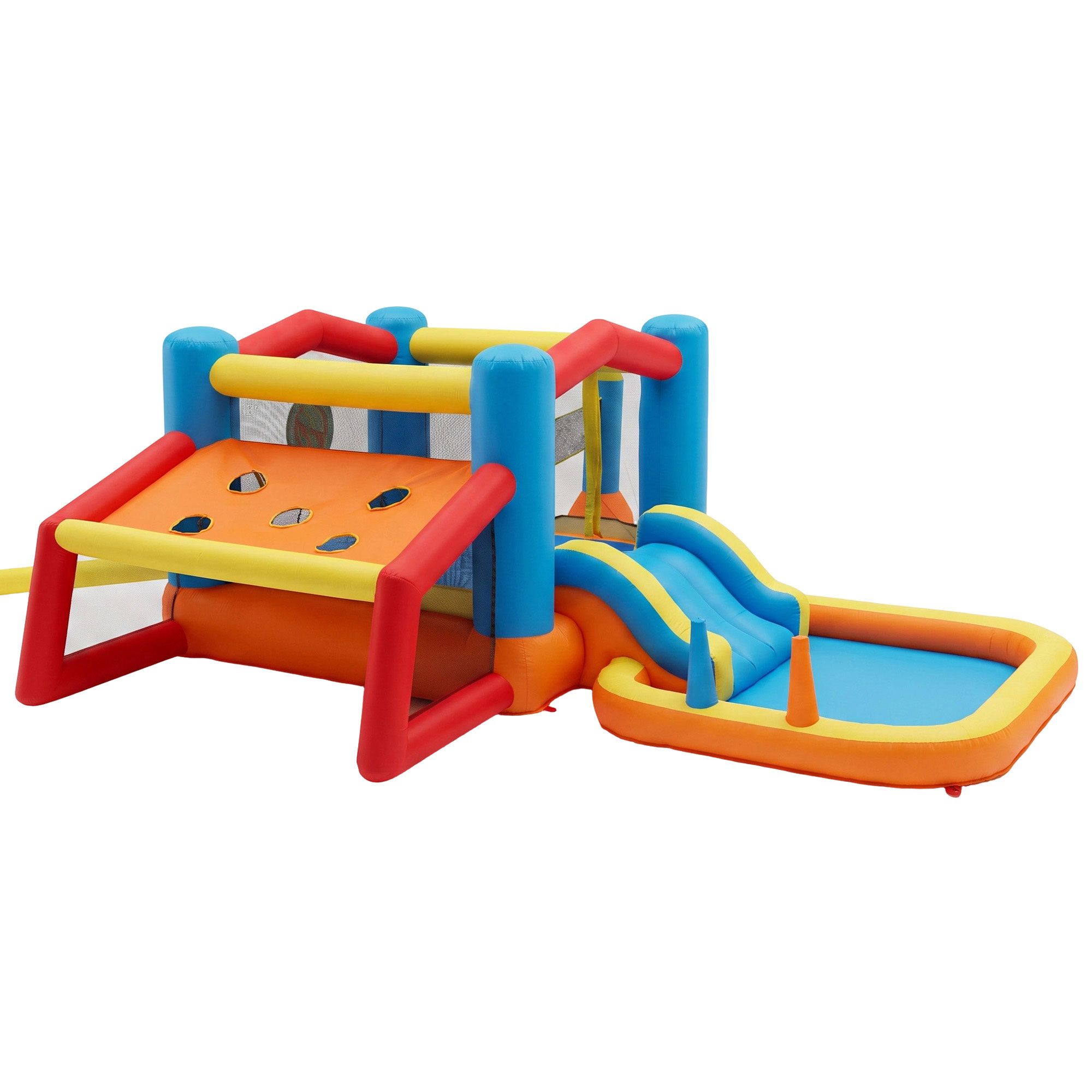 Keezi Inflatable Kids Pool Play Park Jumping Castle Volleyball Net with Blower Balls 4mx4.37m โ image 3