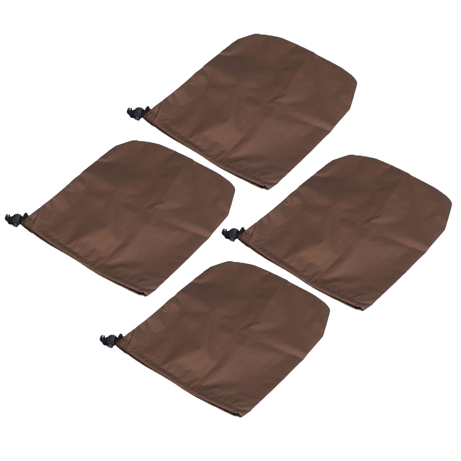 4PCS Car Rearview Mirror Protective Cover 190T Polyester Taffeta Faucet Frost Guard CoverBrown โ image 5