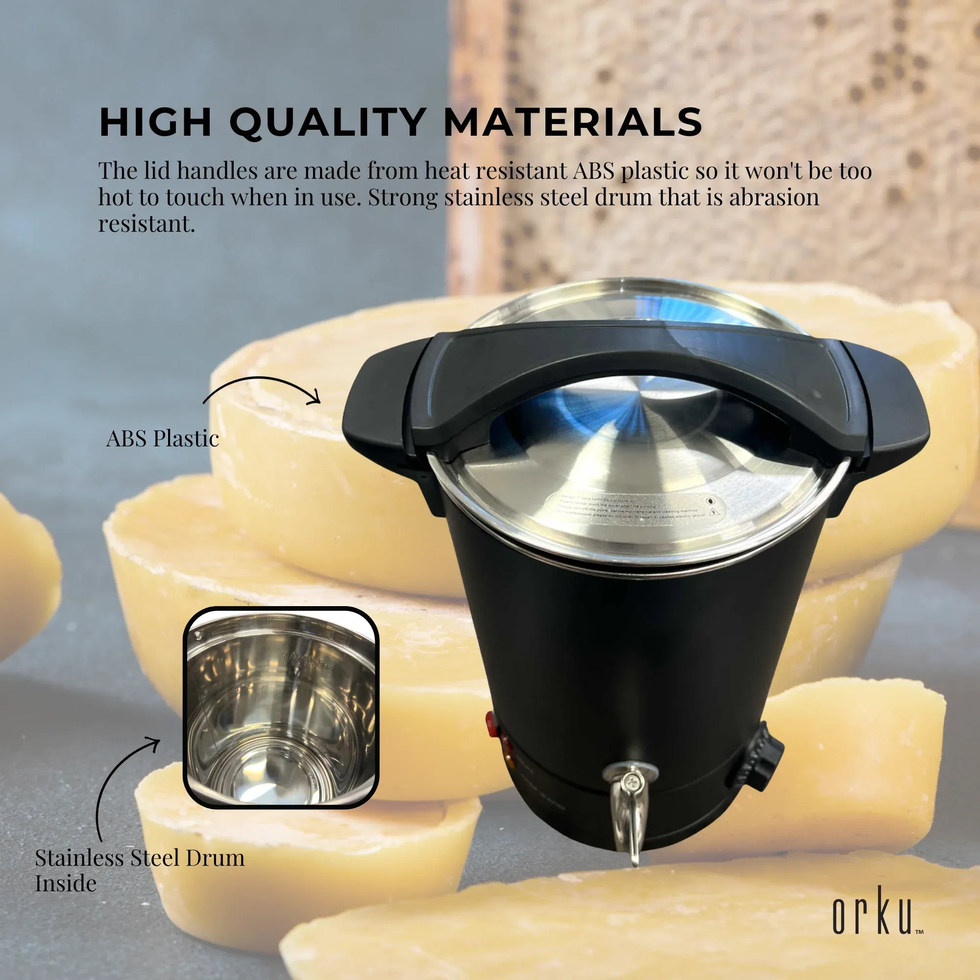 8L Candle Wax Heater Black With Tap - Soy Wax Melter Candle Making Electric โ image 4