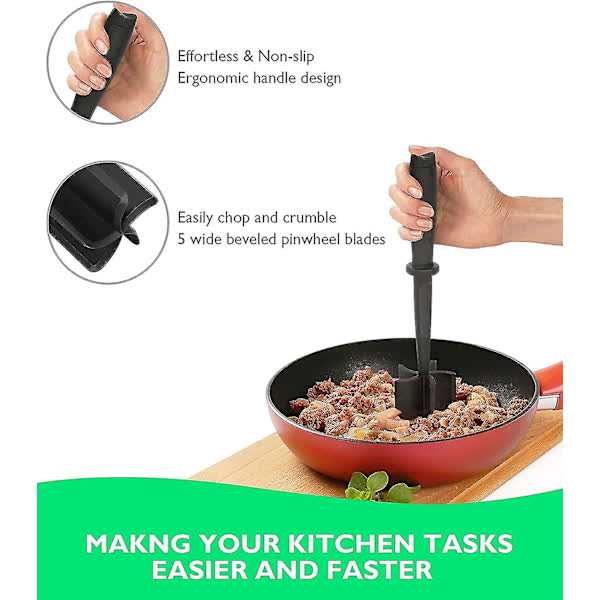 Meat Divider, Minced Beef Chopper, Heat Resistant Meat Divider for Hamburger Mincer, Nylon Chopper for Hamburgers โ image 2