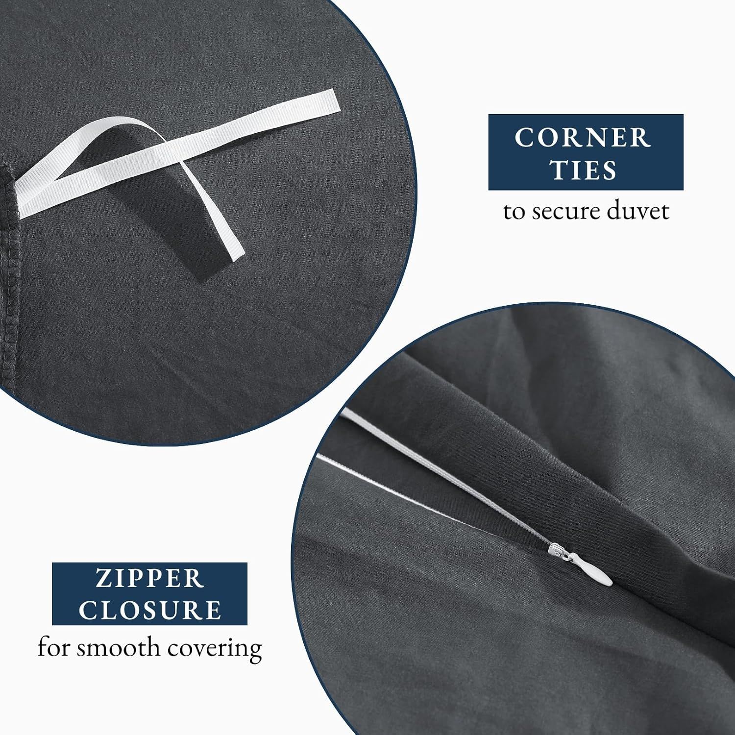 Hotel Soft Microfiber Duvet Cover Set-2000TC Quilt Cover Set & Pillowcases -1 Donna Cover Zipper Closure & 1 x Pillowcases-Breathable Bedding - Wrinkle, Fade — image 5