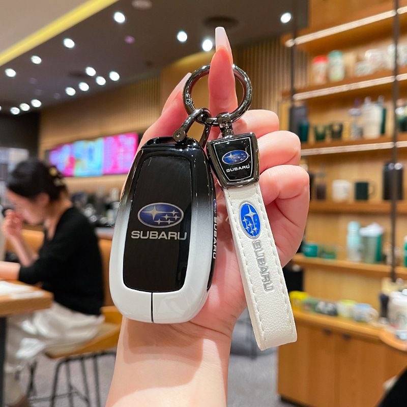 Subaru Key Cover Zinc Alloy Gradient Black White Standard Gradient black and white single bag + metal buckle โ image 5