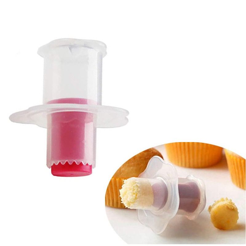 Plastic Cupcake Plunger Cutter Cake Digging Holes Tools Kitchen Mini Cupcake Corer Pastry Filling Tools for DIY Baking — image 3