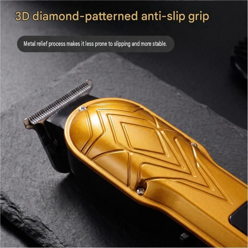 Golden Men's Electric Hair Trimmer Kit - Titanium Alloy Blade, USB Rechargeable with LED Display, 4 Guide Combs, Ergonomic Grip for Home Grooming and Beard โ image 6