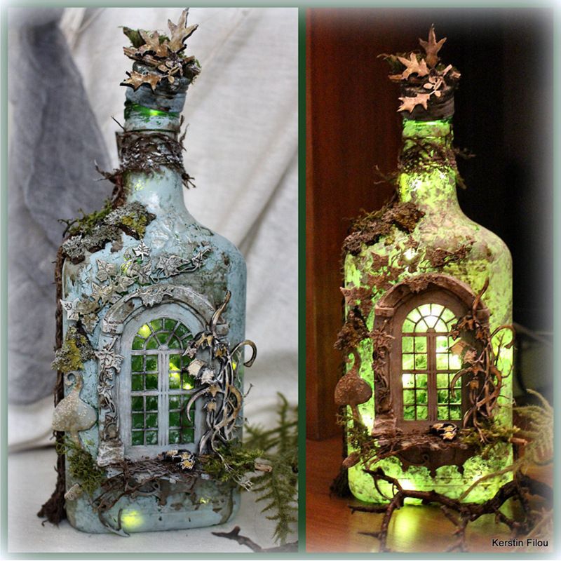 Wine Bottle Luminous Wine Glass Light Up Wine Mug Desktop Ornament for Home Living Room Balcony Night Lights, Garden,Patio โ image 2