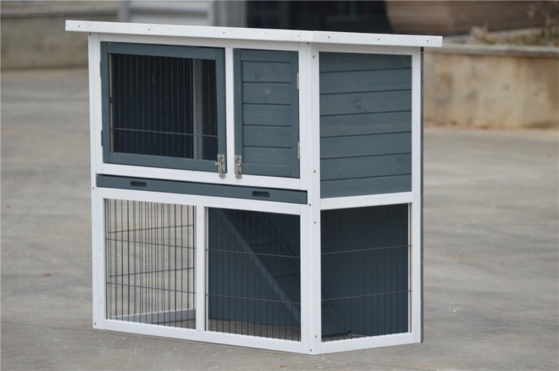 YES4PETS L Double Storey Rabbit Hutch Guinea Pig Cage, Ferret cage W Pull Out Tray โ image 2