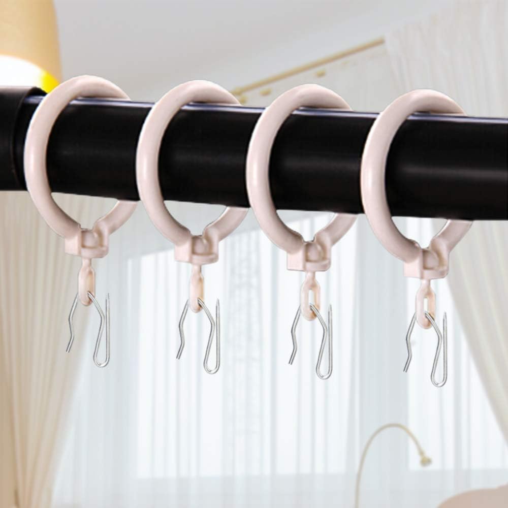 Metal Curtain Hooks, 200pcs Drapery Pins Stainless Steel Pin-on Hooks for Window Shower Door Curtain, Silver White β image 6