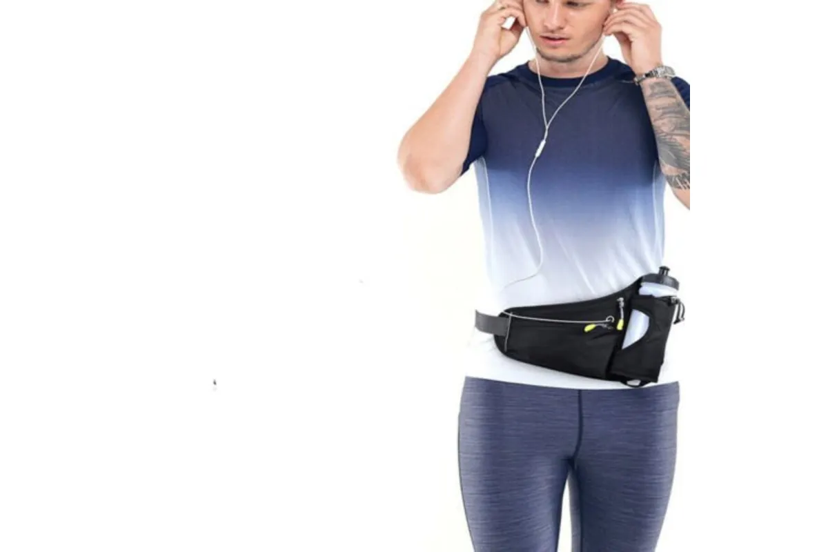 Sport Hydration Belt Bag Portable Breathable Outdoor Running Water Bottle Holder - Blue โ image 6