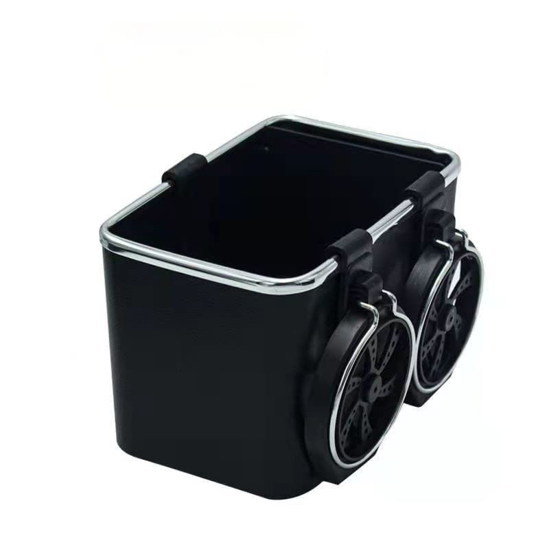 Car Armrest Storage Box Coffee Cup Water Drink Holder for Rear Seat Car storage box Armrest box storage box(Black)