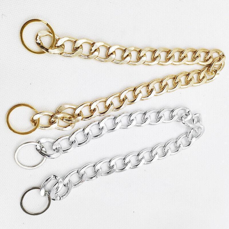 Dog Chain Collar Heavy Duty Choker Double Pet Slip Check Twist Link Chrome Chain Gold - 55CM — image 2
