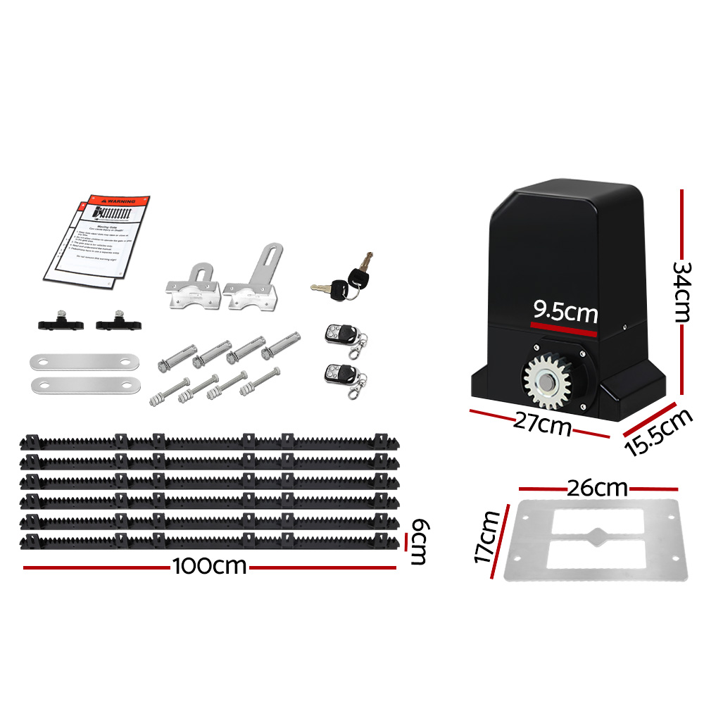 LockMaster Automatic Sliding Gate Opener Kit 6M 1000KG — image 2