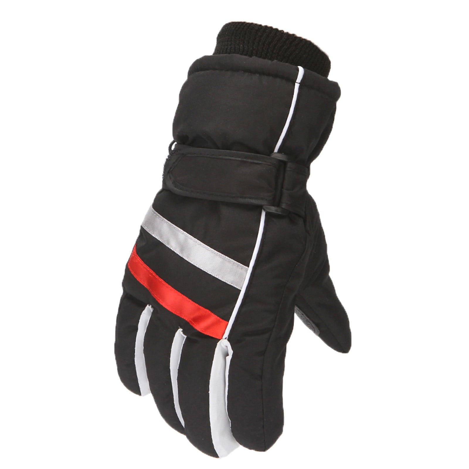 TAIAOJING Kids Winter Snow Ski Gloves Kids Winter Warm Windproof Cold Weather Outdoor Sports Gloves For Boys Girls Snow Gloves Ski Gloves One Size Z2 Black — image 5