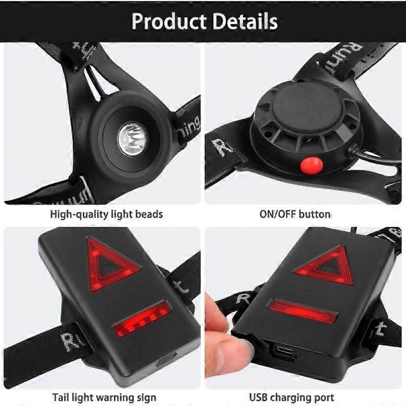 Reflective Running Gear with LED Chest Light, Weatherproof Night Running Vest โ image 3