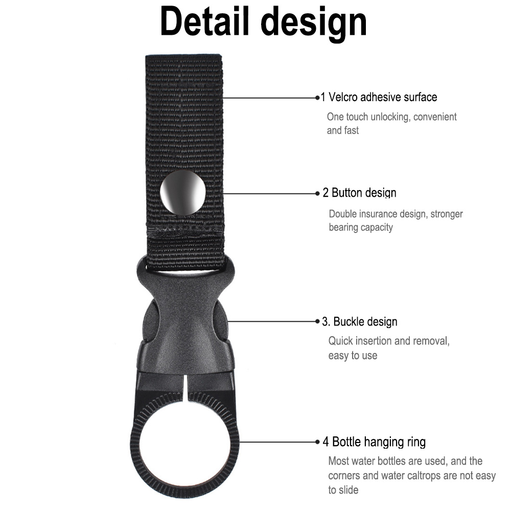 pcs Hanging Bottle Holder, Carabiner Hook, Portable Water Bottle โ image 3