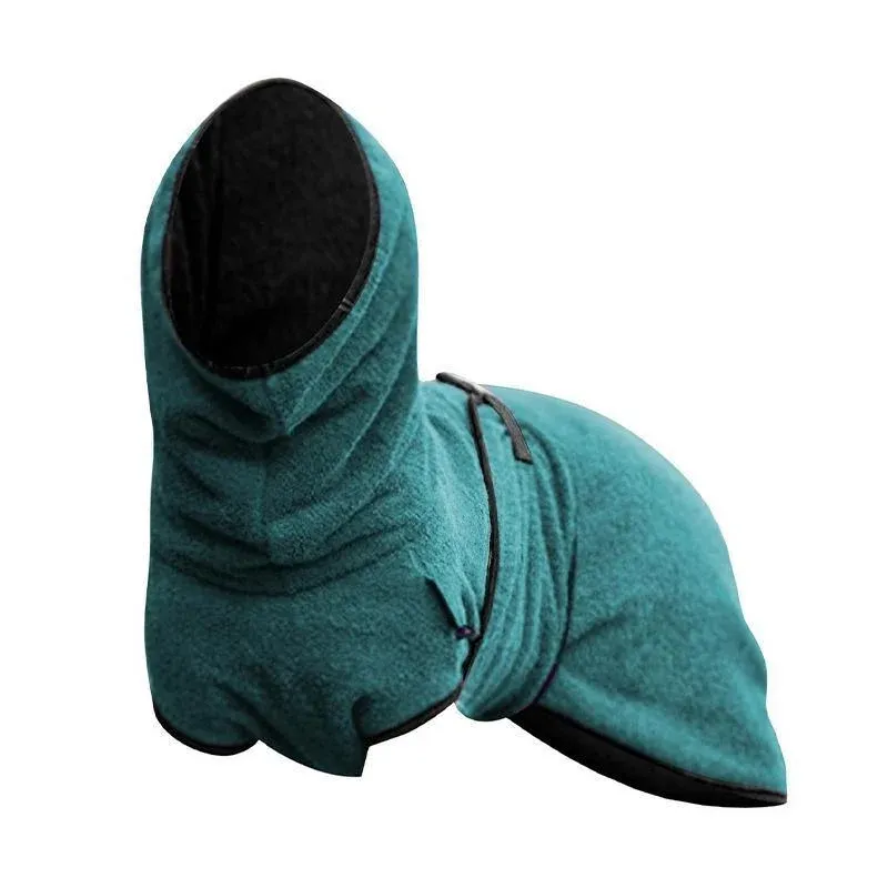 Dog Puppy Hoodies Jacket Solid Coat Pet Winter Soft Warm Clothes S-5XL Lake Blue - XL