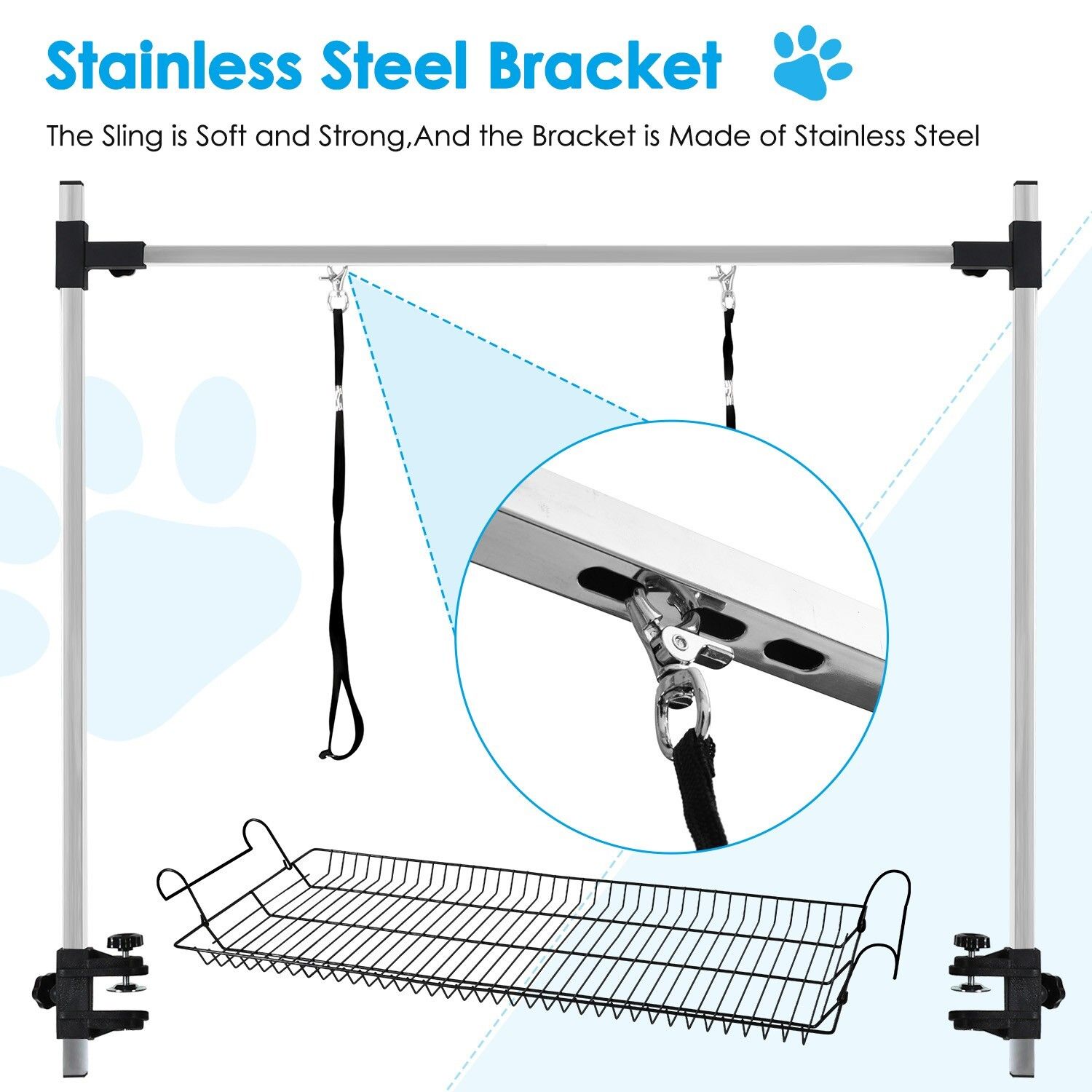 Adjustable Pet Grooming Table for Australian Cattle Dog, Foldable — image 6