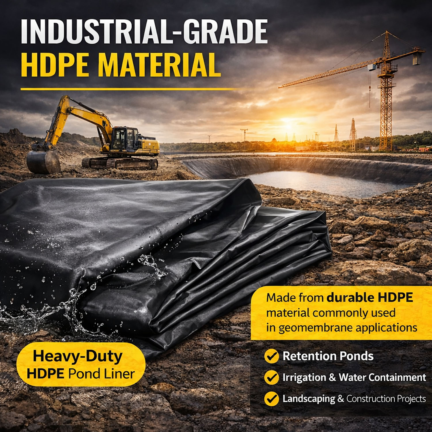 Heavy Duty 0.5mm HDPE Pond Liner Waterproof Sheet 4.5m x 6m for Garden & Fish Ponds โ image 6
