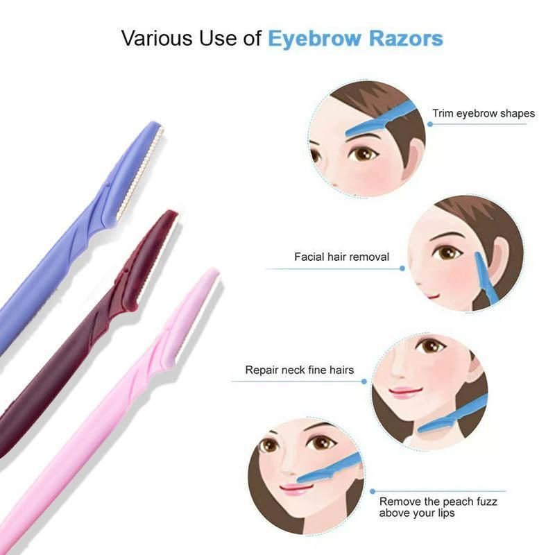 Eyebrow Razor Trimmer Shaver Facial Blade Shave Shaper Hair Remover Women Eye - 3 PCS โ image 3