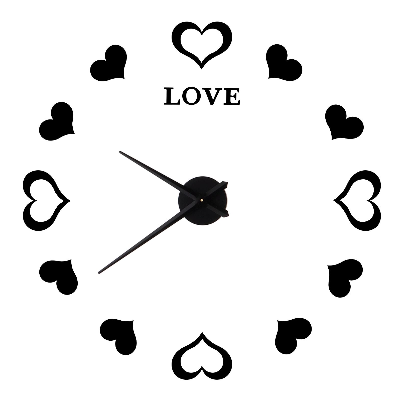 Innovative DIY Wall Clock Acrylic Mirror Surface Wall Sticker Clock for Home DecorationBlack — image 3