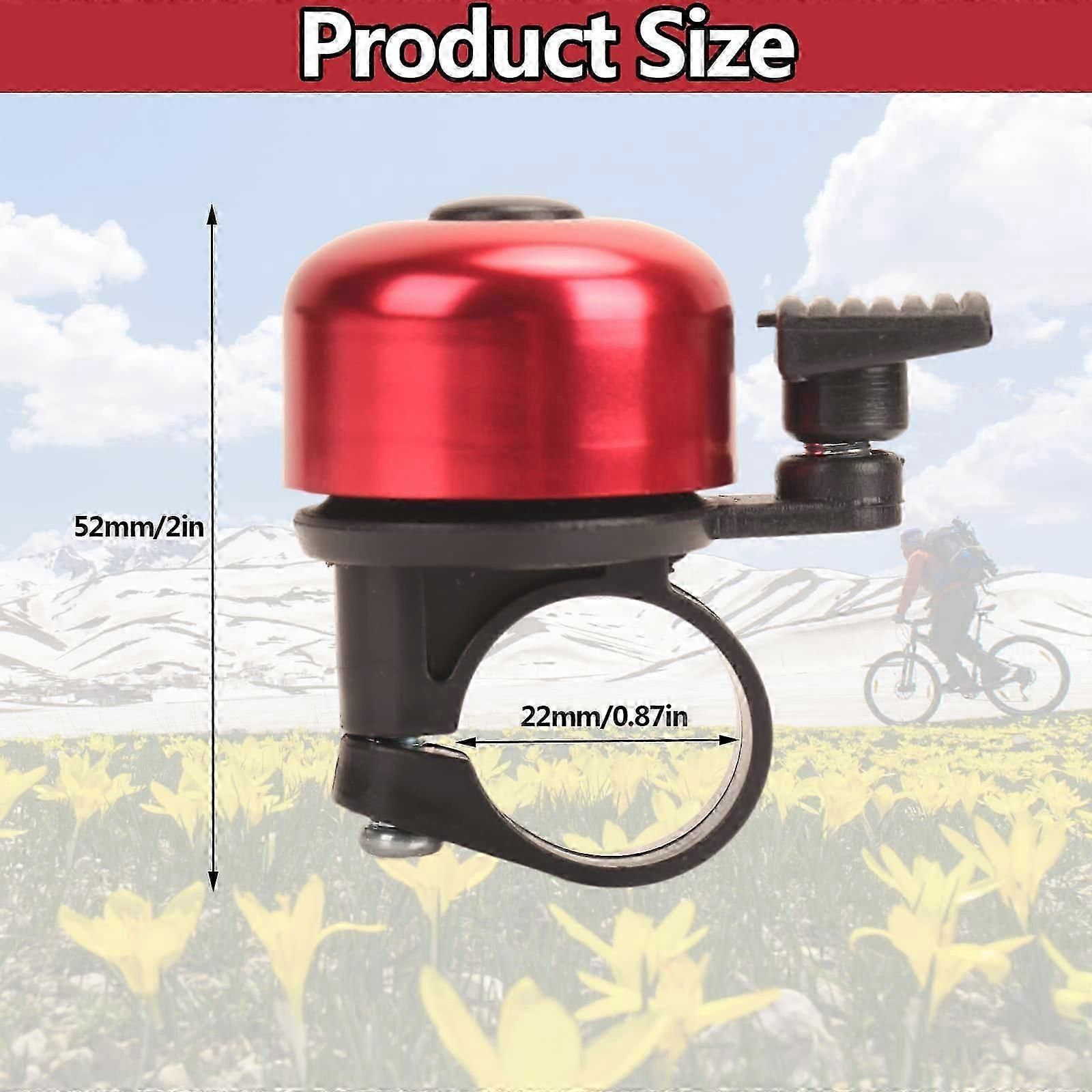 2PCS Bike Bell Bicycle Bell With Loud Crisp Clear Sound, Road And Mountain Bike Bell (Red) โ image 5