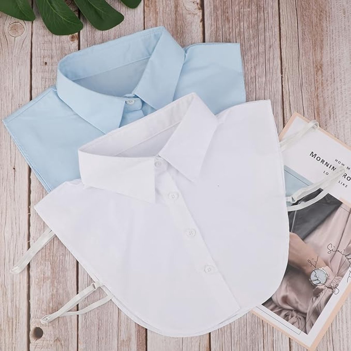 Set of 2 Women's Shirt Collars - Detachable Pointed Collar Basic - Collars for Women - Detachable Women's Collars to Wear Undergarments - Shirt Collar - Faux — image 4