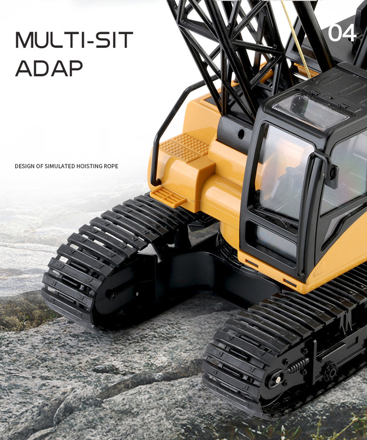 Huina RC CRANE 1:14 2.4Ghz Construction Tower Excavator Truck Toy Kids Boys Gift โ image 6