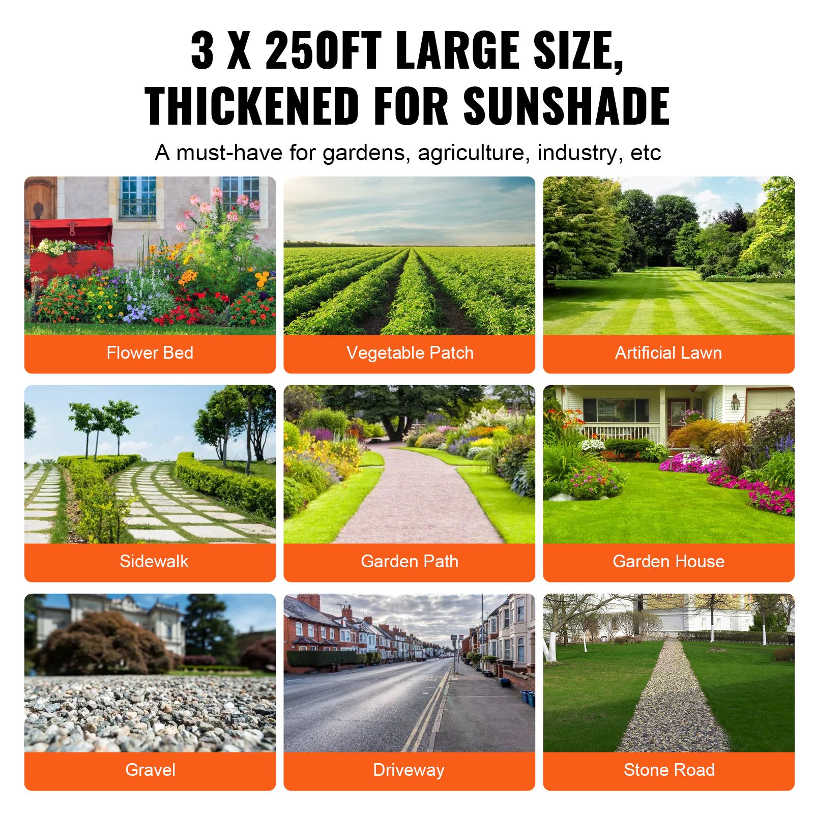 3FTx250FT Premium Heavy Duty Weed Barrier Landscape Fabric, 5OZ Woven Geotextile Fabric Under Gravel, High Permeability for Weed Blocker Weed Mat, Driveway โ image 6