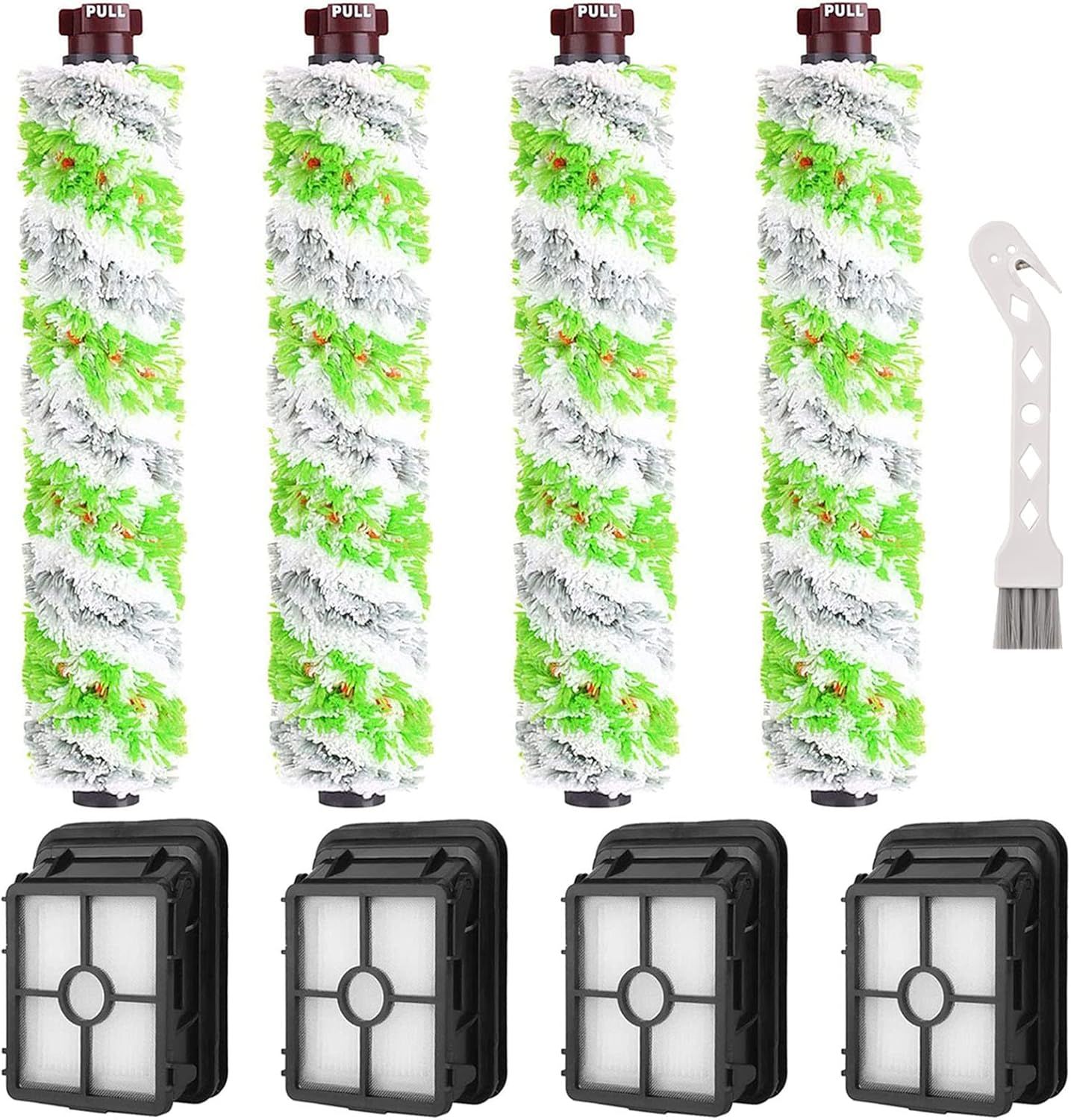 8 Pack Replacement Parts or Bissell CrossWave Pet Pro 2306A & CrossWave 1785 Series 3888A Vacuum Cleaner, 4 Pack 2460 Brush Rolls, 4 Pack 1866 ilters, Compare