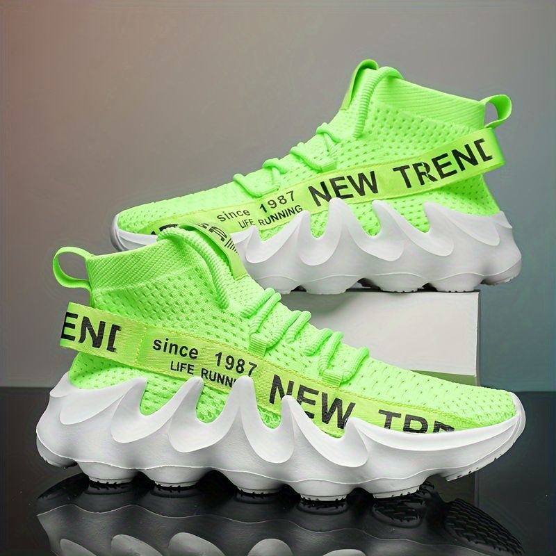 Men'S Casual Sneakers Trendy Shoes Men'S Footwear Comfortable Sneakers Stylish - Green - Size 43