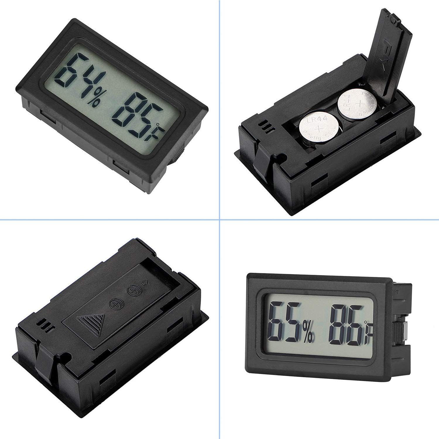 Mini Digital Thermometer Hygrometer Meters Gauge Indoor Large Number Display Temperature Fahrenheit (℉) Humidity for Home — image 2