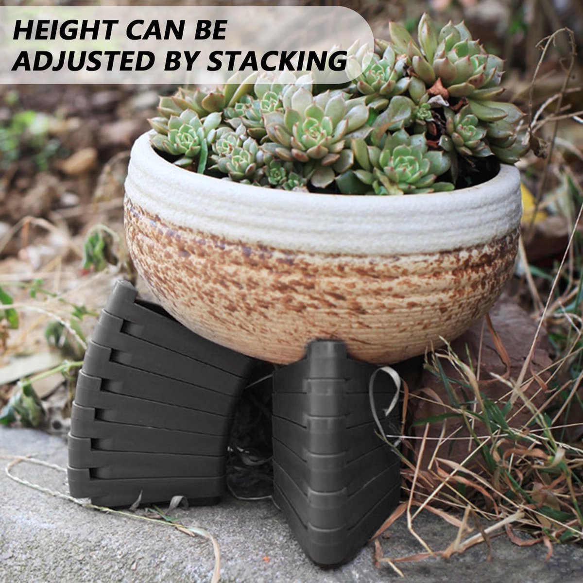 12 pieces - Flowerpot feet - Pot feet - Plant supports - Planter coasters - Flowerpot lifters - Triangular Planter Feet - Flowerpot risers - Non-slip — image 2