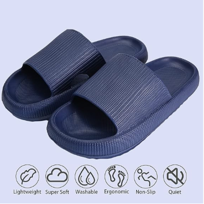 Cloud Slippers for Women and Men, Pillow House Slippers Shower Shoes Indoor Slides Bathroom Sandals, Ultimate Comfort, Lightweight, Thick Sole, Non-Slip, Easy โ image 2