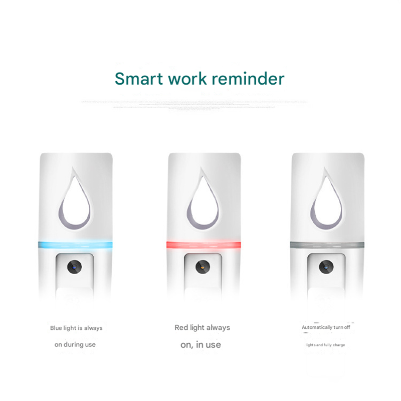 White Portable Nano Facial Mister - 20mL USB Rechargeable Hydrating Sprayer for Face & Skin — image 5